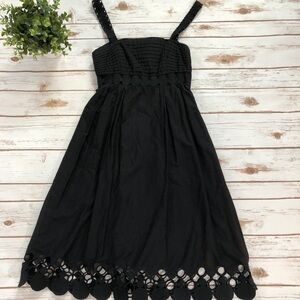 Catherine Malandrino Black eyelet swing dress